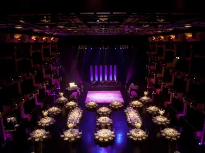 ballroom with tables and danace floor